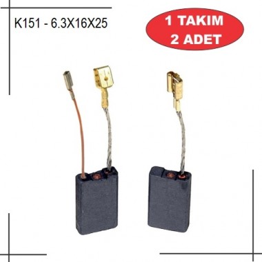 6,3X16X25 DEWALT TİPİ SİGORTALI KARBON FIRÇA