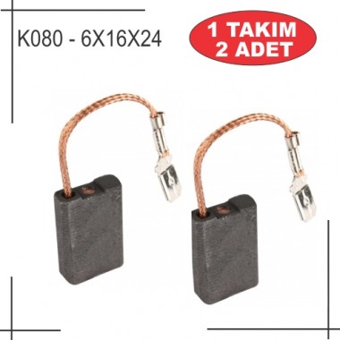 6X16X24 METABO TİPİ SİGORTALI KARBON FIRÇA
