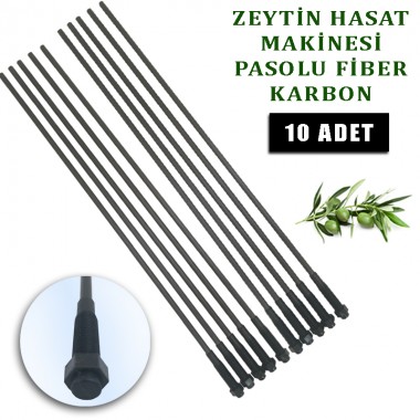 Minelli Zeytin Hasat Makinası uyumlu Karbon fiber çubuk pasolu 5 mm.  10 Adet